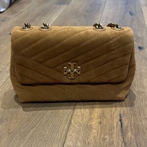 Tory Burch Kira Brown Quilted Shoulder Bag